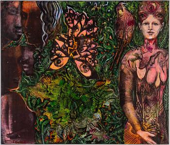 EVA ZETTERVALL, oil/acrylic on canvas, signed.