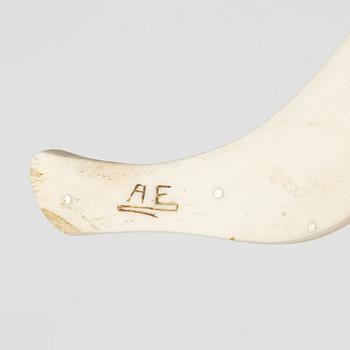 Anton Enarsson, a Sami reindeer horn knife, Arjeplog, signed AE.