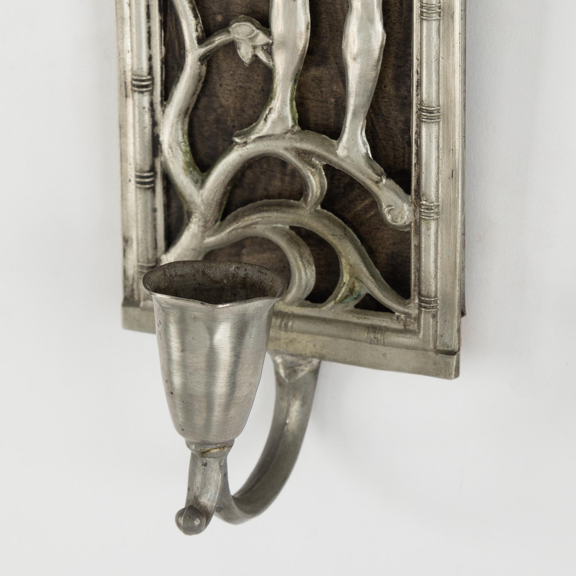 DAVID WRETLING, attributed to, 7 pewter items, mid 20th century.
