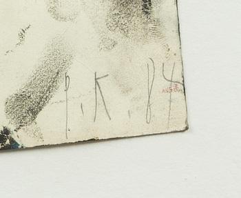 PACO KNÖLLER, mixed media, monogramsignerad och daterad 84 samt a tergo märkt 1984/220.