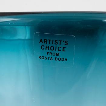 Göran Wärff, a glass vase and a bowl, 'Vision', Kosta Boda.