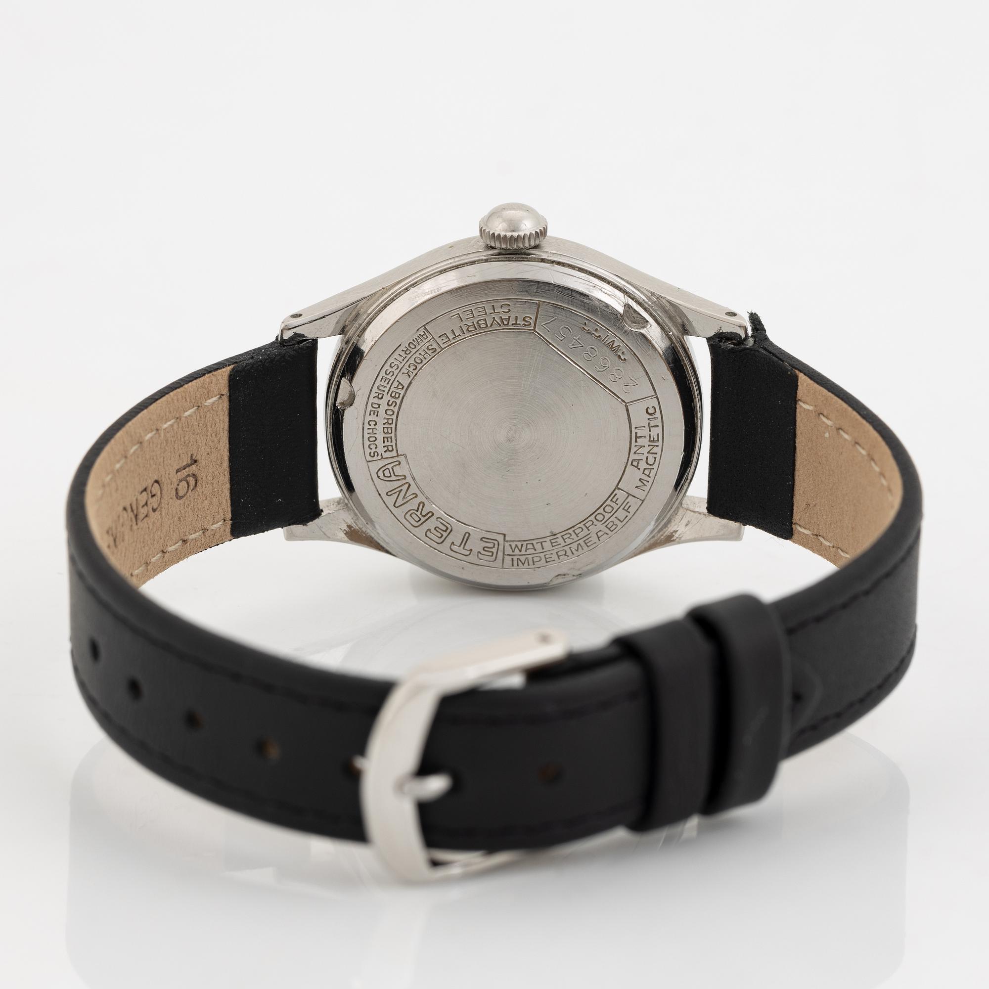 Eterna, "Tre Tacche", wristwatch, 31 mm.