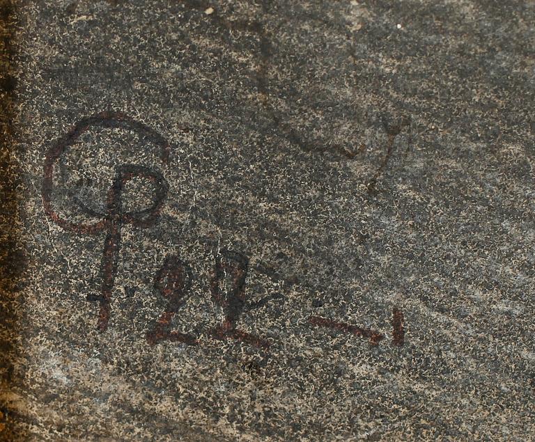 CARL PALME, kol, monogramsignerad och daterad 22.