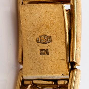 Jaeger-leCoultre, wristwatch, 14 x 14 mm, 18K gold, manual.