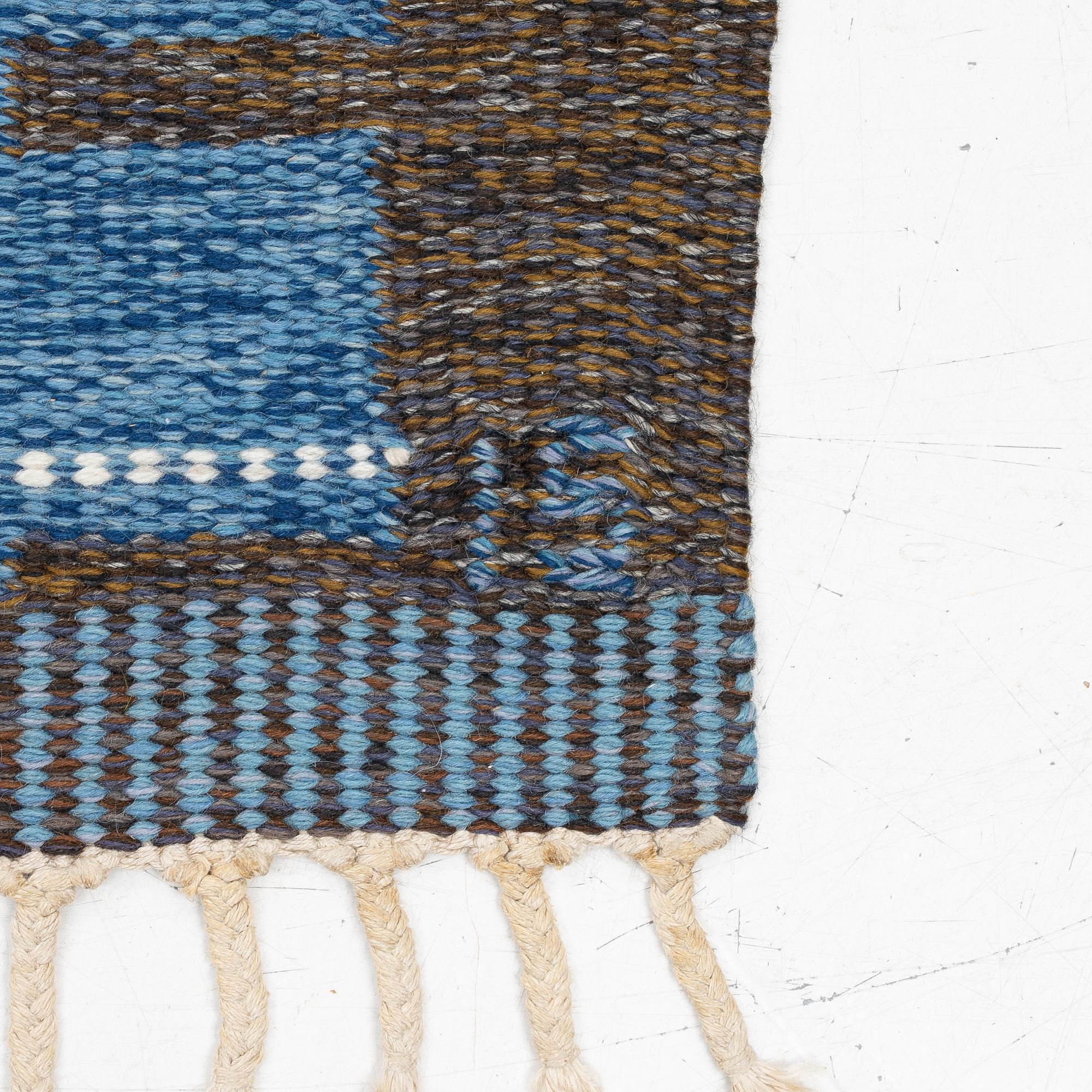 Ingegerd Silow, matta, rölakan, "Örbyhus", signerad IS, ca 230 x 160 cm.