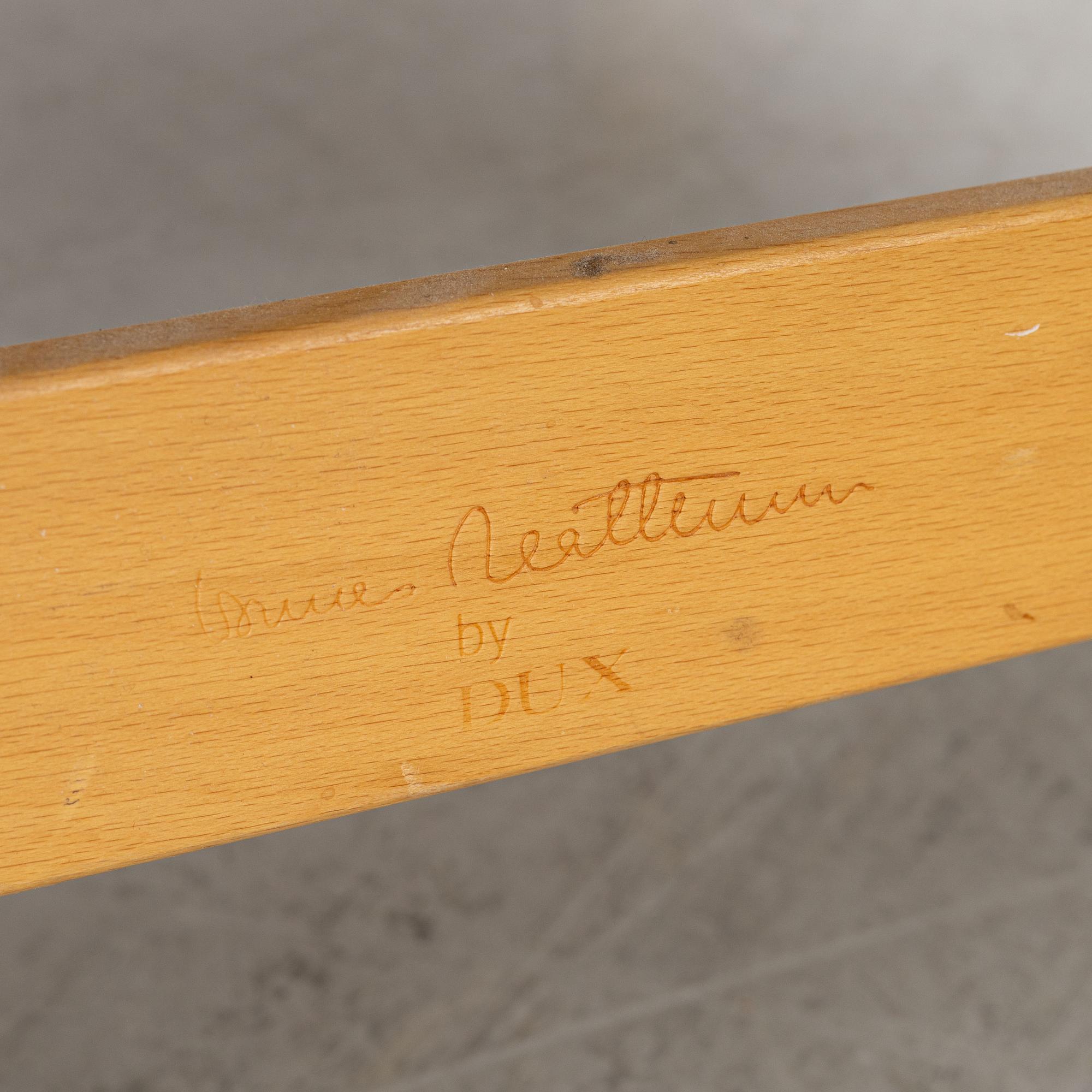 Bruno Mathsson, fåtölj med fotpall, "Pernilla", Dux.