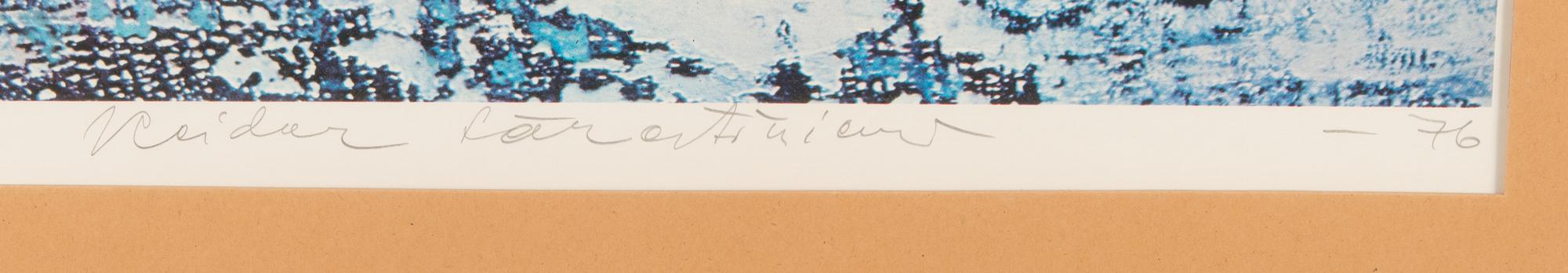 Reidar Särestöniemi, offset-tryck, signerad och daterad-76. Numrerad 291/300.