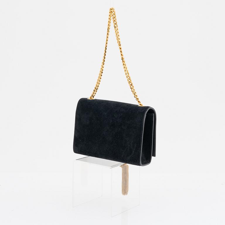 Yves Saint Laurent, a black suede 'Kate Small' handbag.