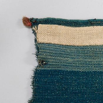 A Finnish folk art long pile ryijy-rug, first half of the 19th century. Circa 180 x 140 cm.