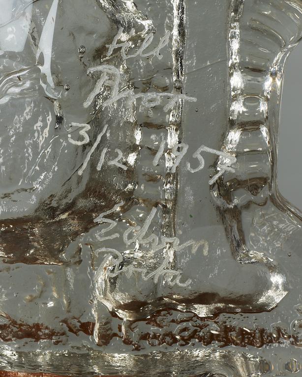 EDVIN ÖHRSTRÖM, skulptur, Orrefors 1950-tal.