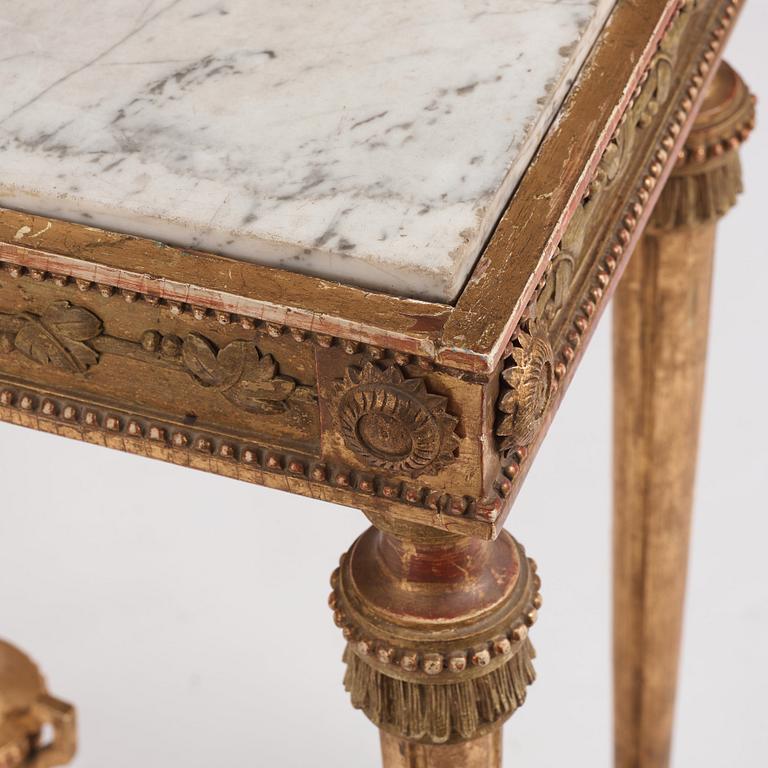 A Gustavian console table, late 18th Century.