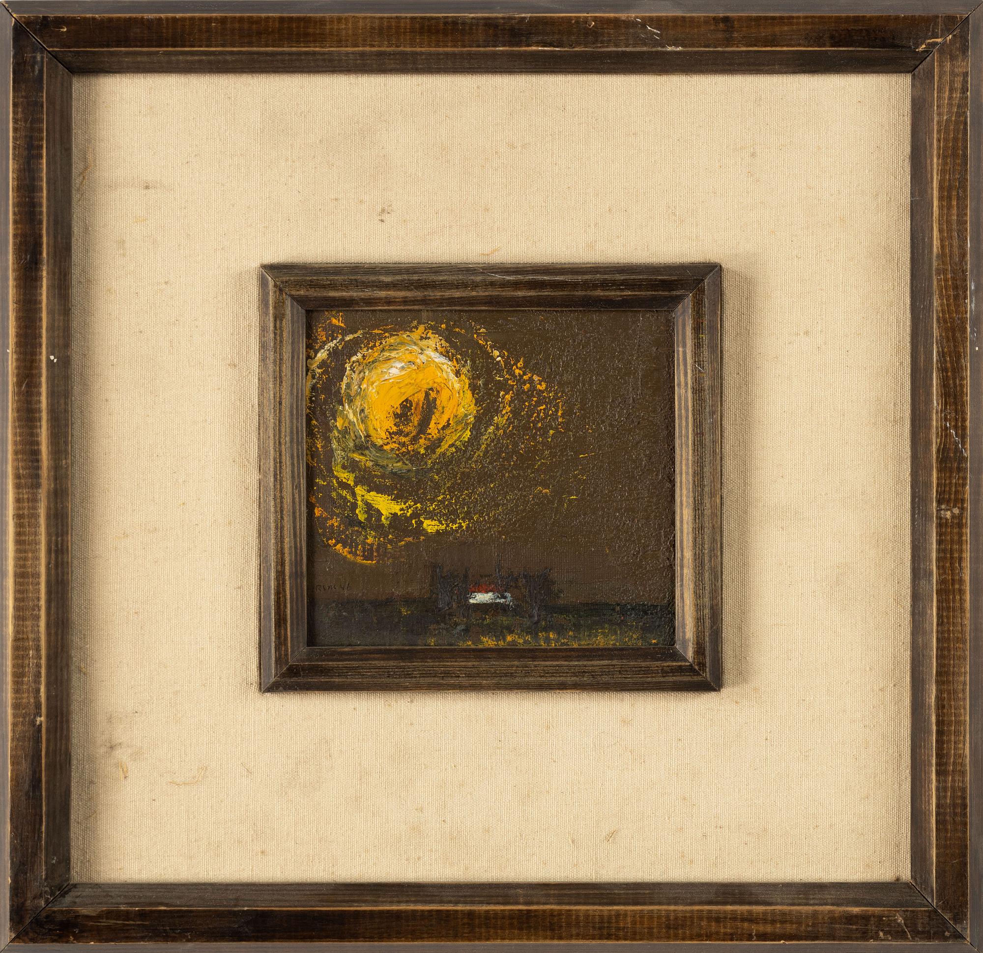 Christer Strömholm, oil on panel, signed and dated -46.