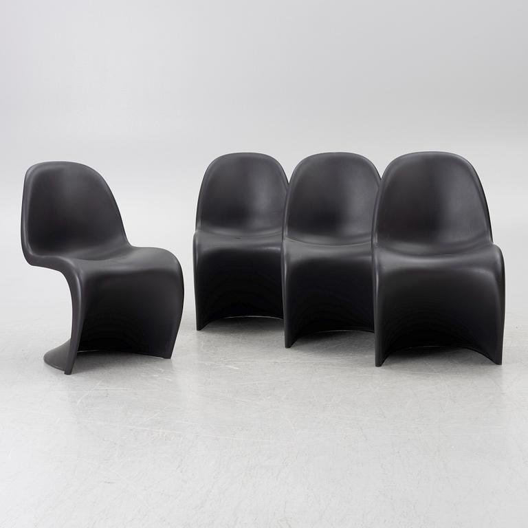 Verner Panton, stolar, 4 st, "Panton Chair Classic", Vitra.