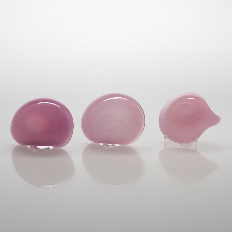 Tapio Wirkkala, a set of five glass bowls, signed Tapio Wirkkala Iittala.