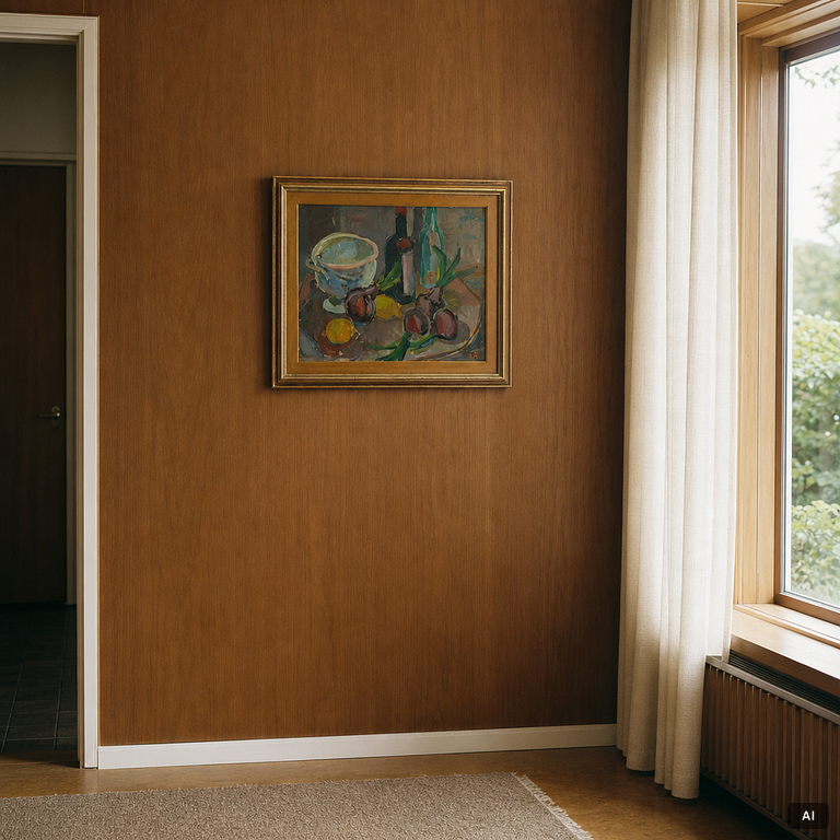 Erling Ärlingsson, "Nature morte" (Terrin, flaskor, lökar, citroner).