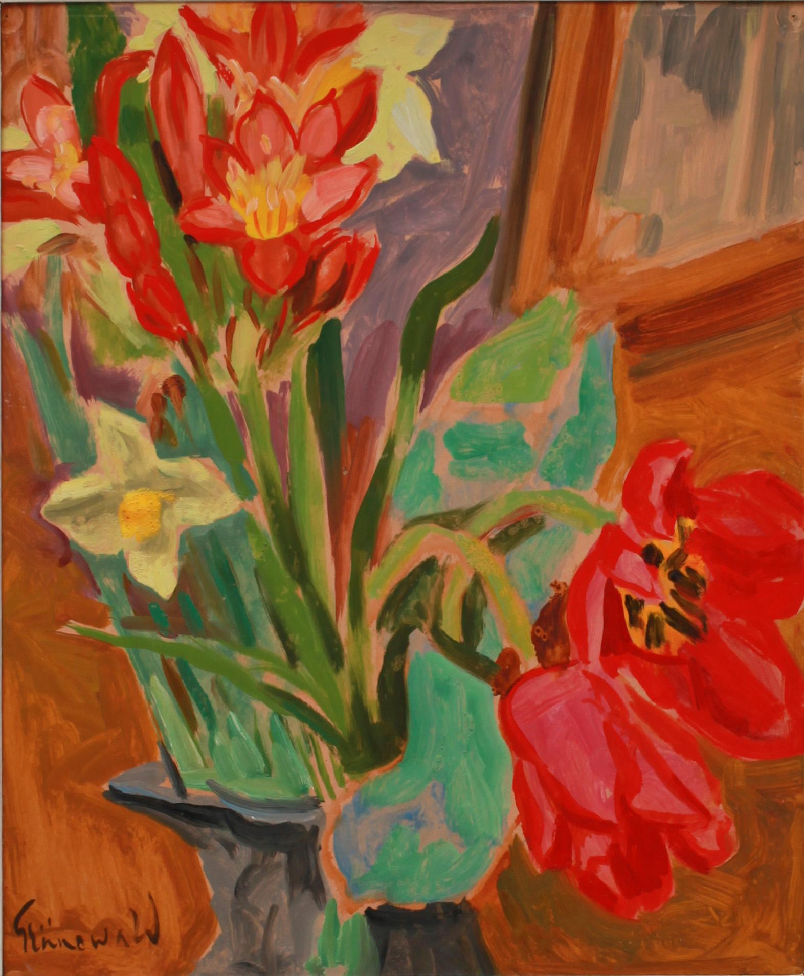 ISAAC GRÜNEWALD, olja på pannå, sign.