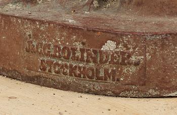 A Swedish 19th century iron cast fountain, marked  "J & C. G. BOLINDER STOCKHOLM".