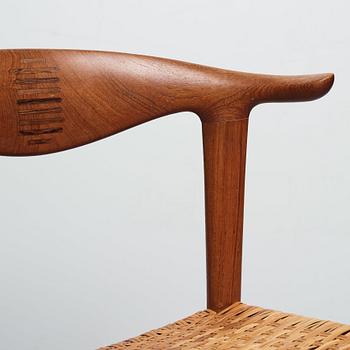 Hans J. Wegner, "Cowhorn Chair", sex stycken, Johannes Hansen, JH 505, Danmark 1950-60-tal.