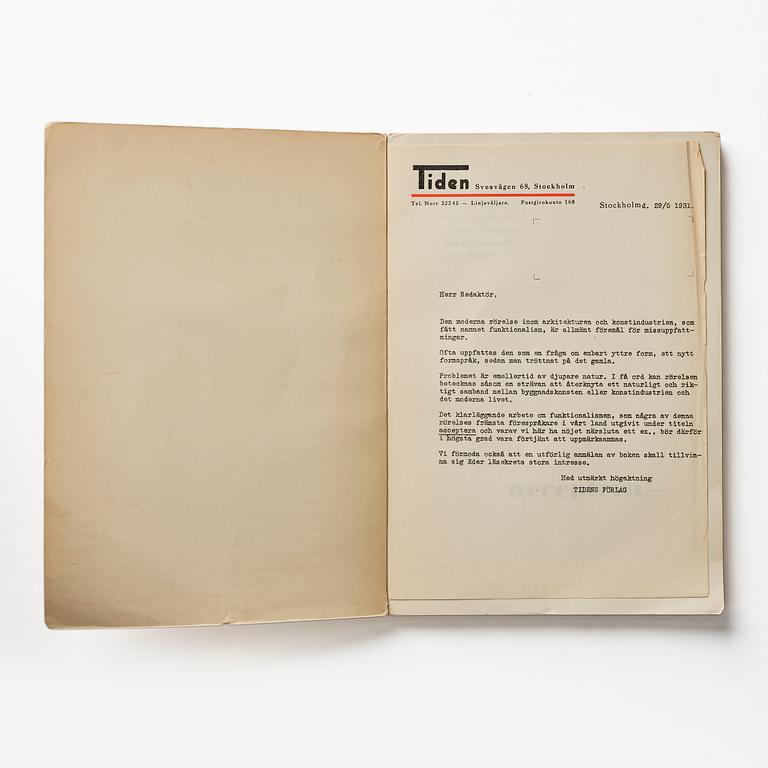 Book, "Acceptera", 1931.