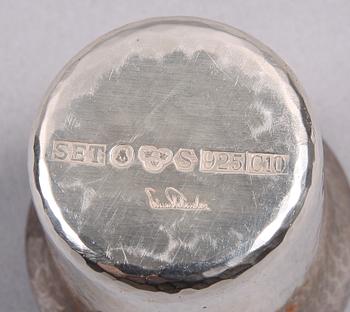 BÄGARE, 6 st, silver, 1977. Ca 210 g.