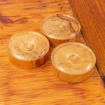 An elm veneered Rococo games table, 18th Century.