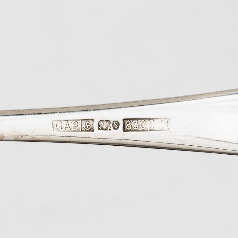 A Swedish silver cutlery set, 'Chippendale' pattern, Mema, GAB, some with year mark Eskilstuna 2010 ( 72 pieces).