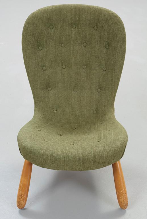 An upholstered 'Clam Chair', attributed to Philip Arctander, 1940's-50's.