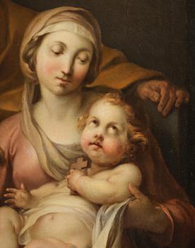 Annibale Carracci, follower of, The Holy Family with John the Baptist.