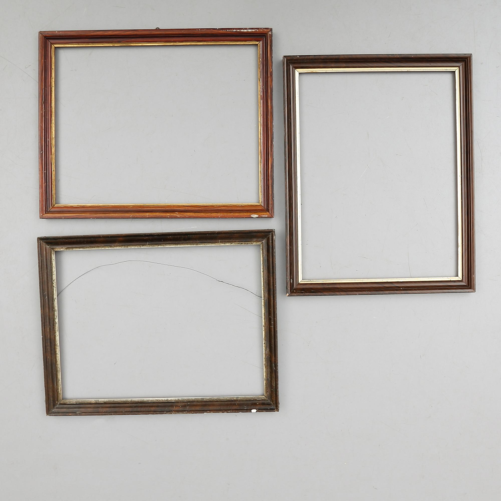 RAMAR, 3 st, trä, 1800-tal.