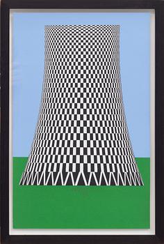 VICTOR VASARELY, färgserigrafi, signerad, ej numrerad.