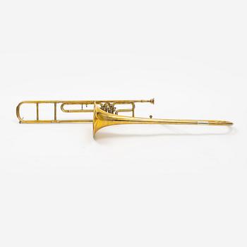 A valve Trombone, Euphony, 'Made By Eric Petterson Stockholm Sweden'.