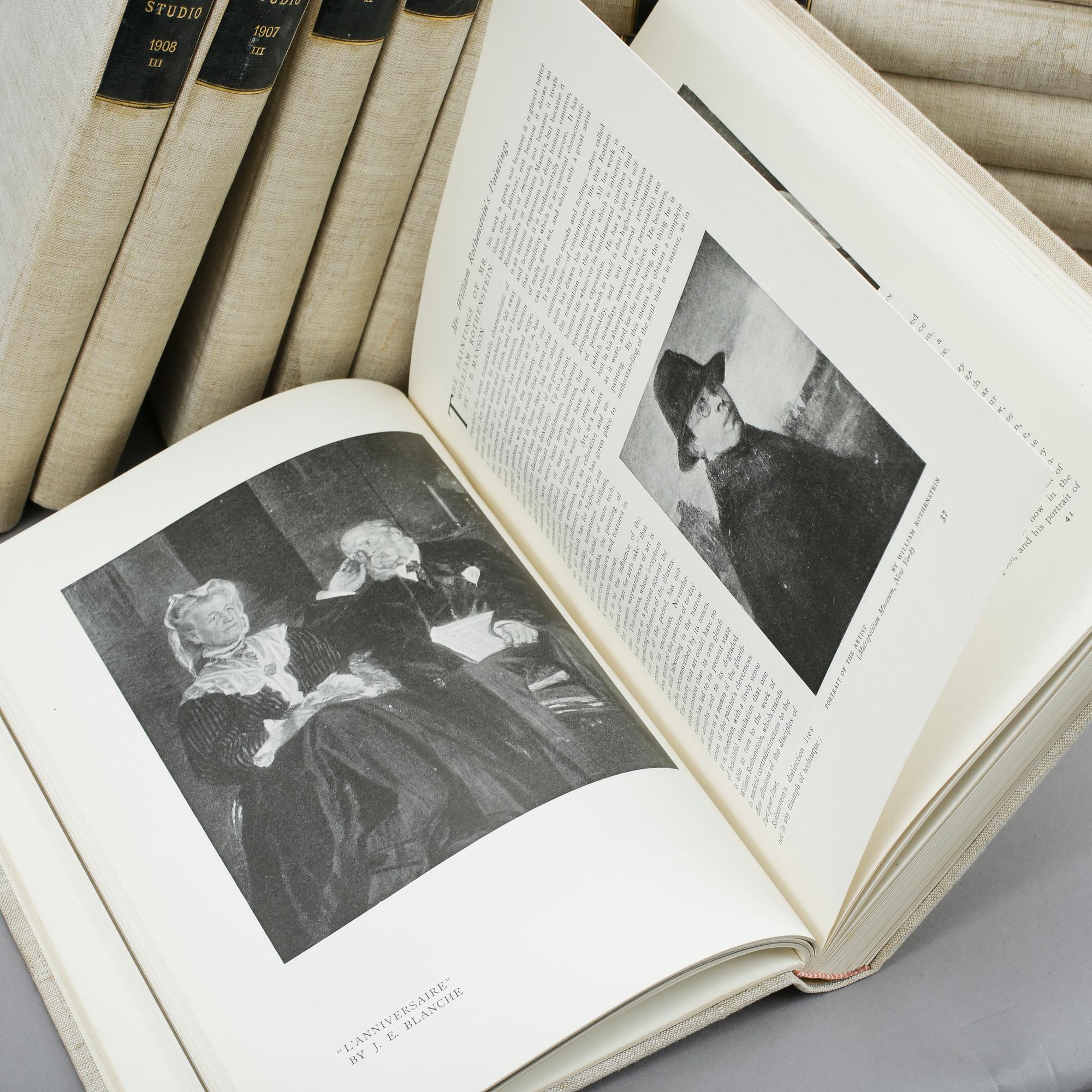 INBUNDNA TIDSKRIFTER, 20 delar, "The Studio", London, 1907-1932.