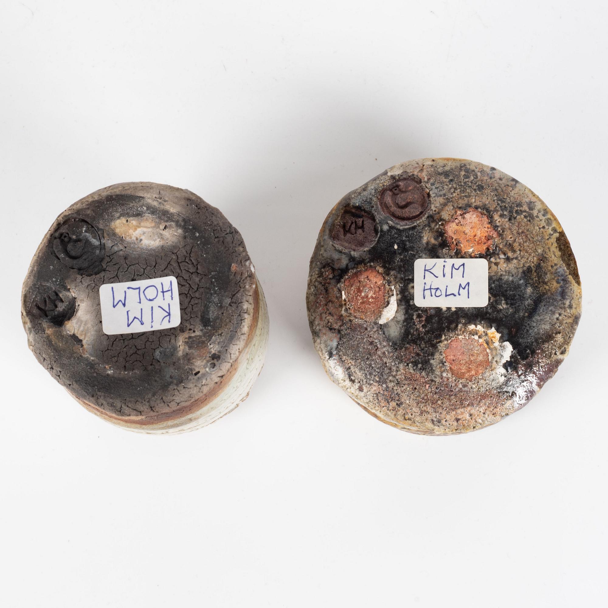 Kim Holm, bowl and lidded bowl, Denmark, circa 2000.