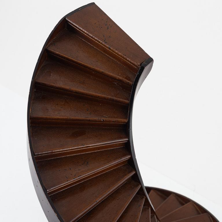 Miniature staircase, marked Havenfield Hall, England.