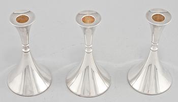 LJUSSTAKAR, 3 st, silver, Ceson, Göteborg, 1991.