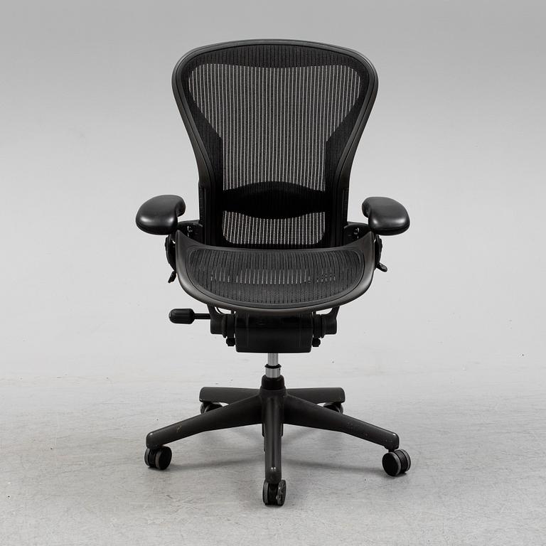 A 'Aeron' office chair by Herman Miller.