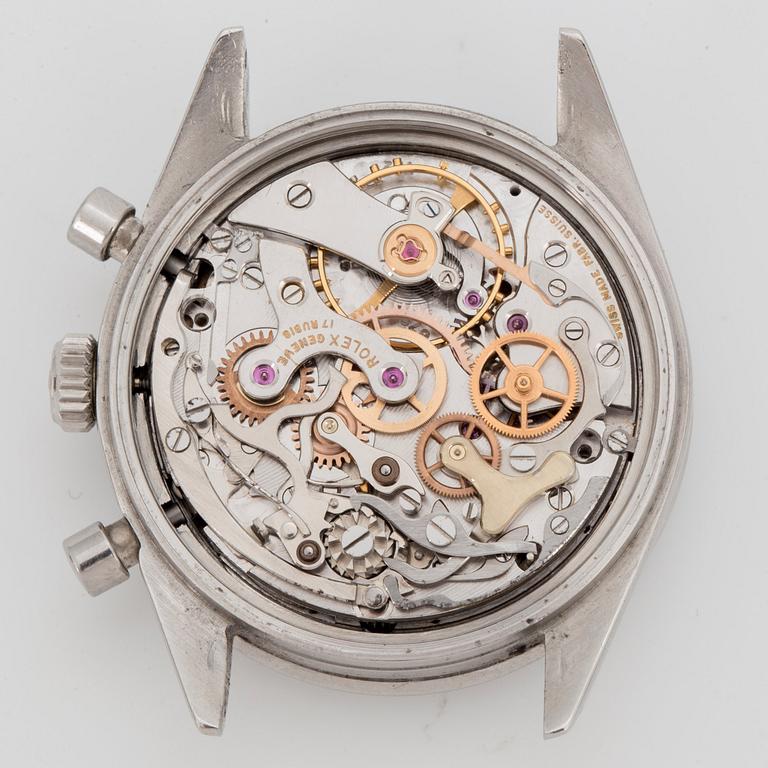 ROLEX, Oyster, Cosmograph (T SWISS T), "Daytona", chronograph, wristwatch, 37 mm,