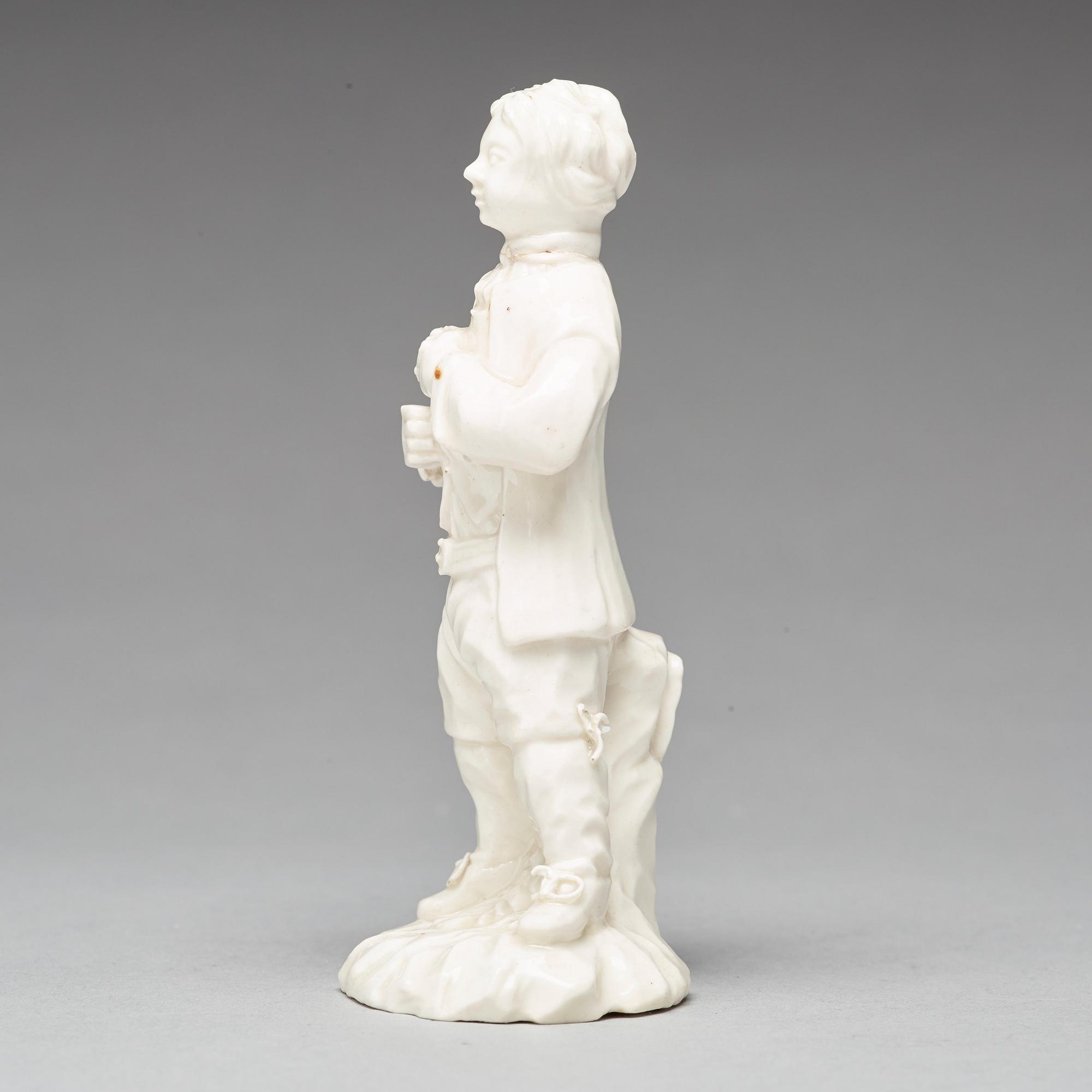FIGURIN, mjukt porslin. Marieberg, 1700-tal.