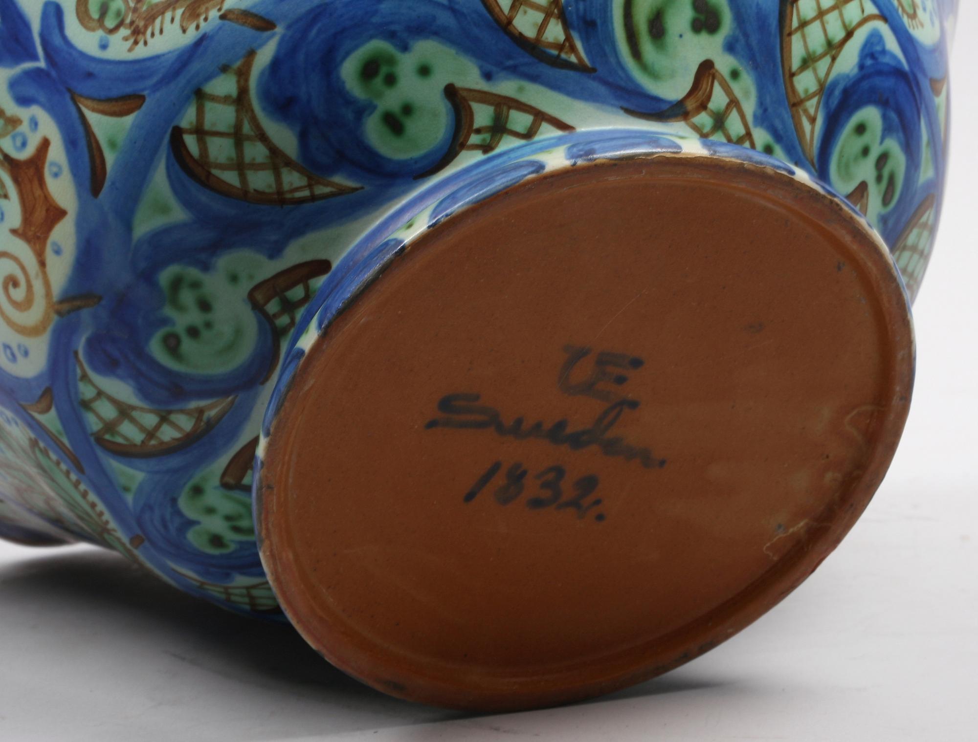 SKÅL, lergods, Upsala-Ekeby, 1900-talets första hälft.