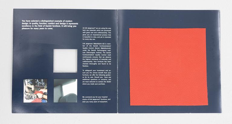 Poul Volther, fåtölj med fotpall, "Corona EJ 5", Erik Jørgensen, Danmark.