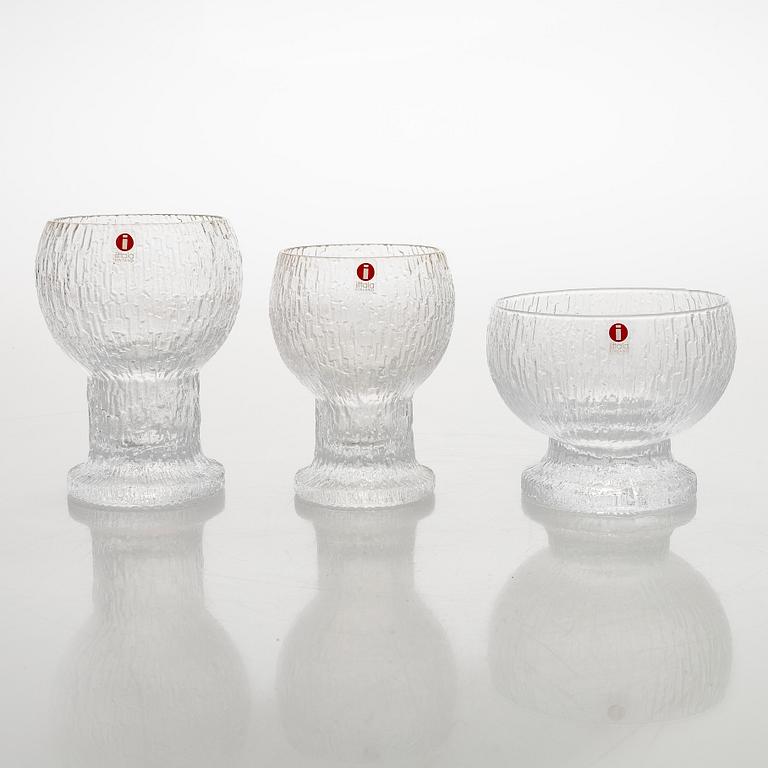 Timo Sarpaneva, juomalaseja, 28 kpl "Kekkerit", Iittala.