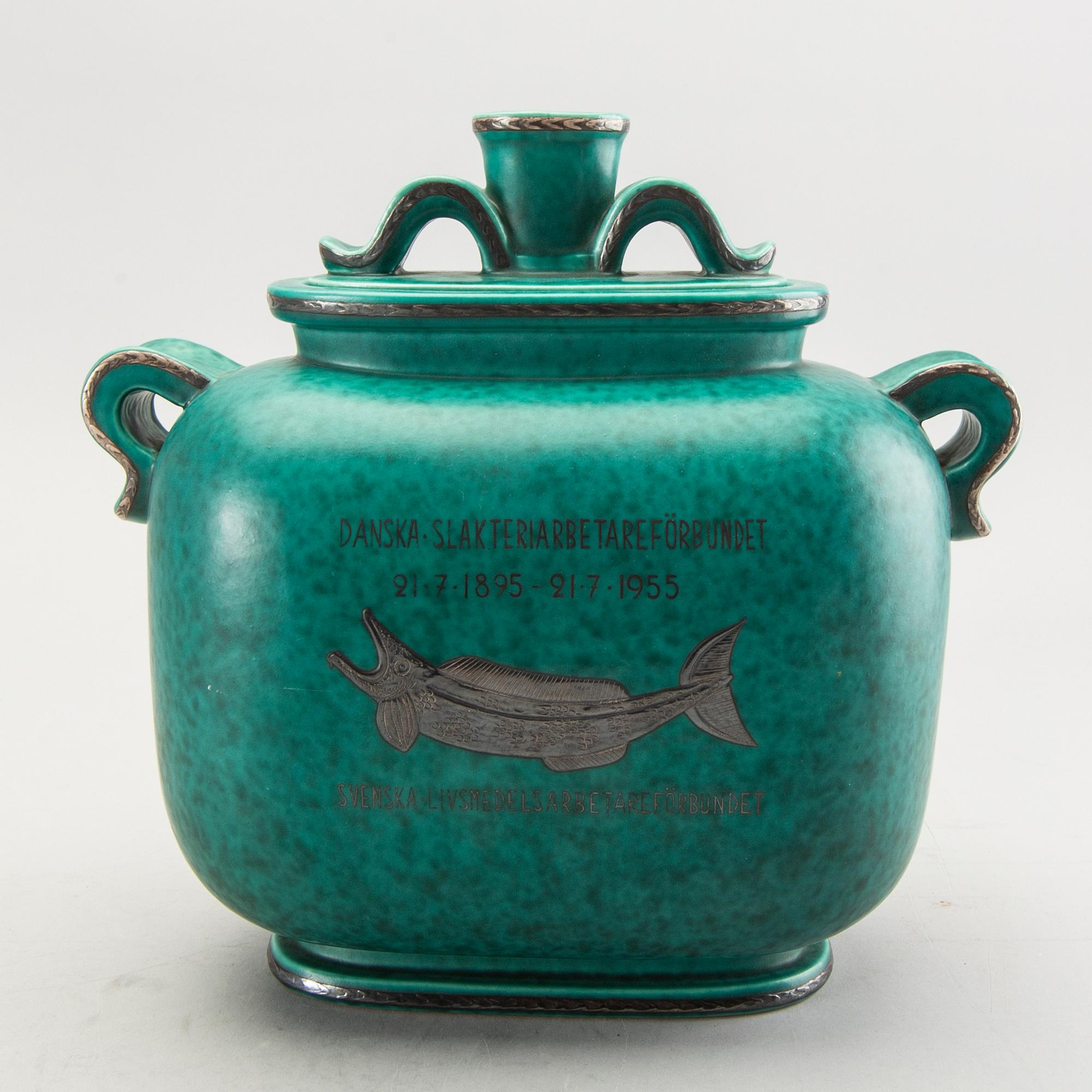 Wilhelm Kåge, a stone ware Argenta vase.