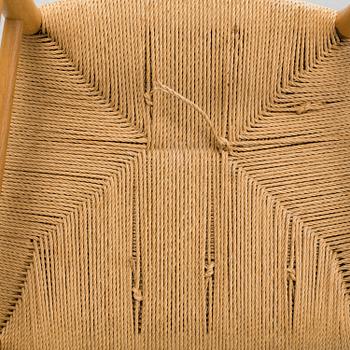 KAARE KLINT, chairs, a pair, "Kirkestolen", Gemla, Diö. Signed with label. Probably 1960s / 70s.