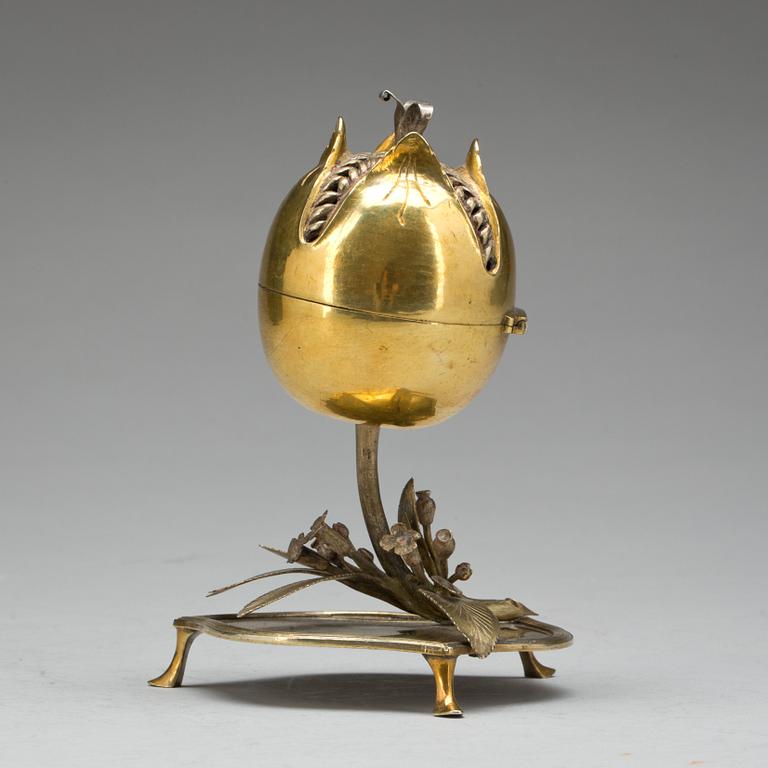 RÖKELSEKAR/DOFTHÅLLARE, mässing, 1700-tal.