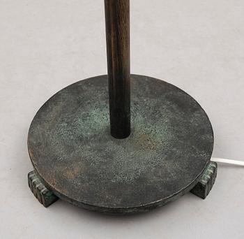 GOLVLAMPA, brons, art déco, 1900-talets första hälft.