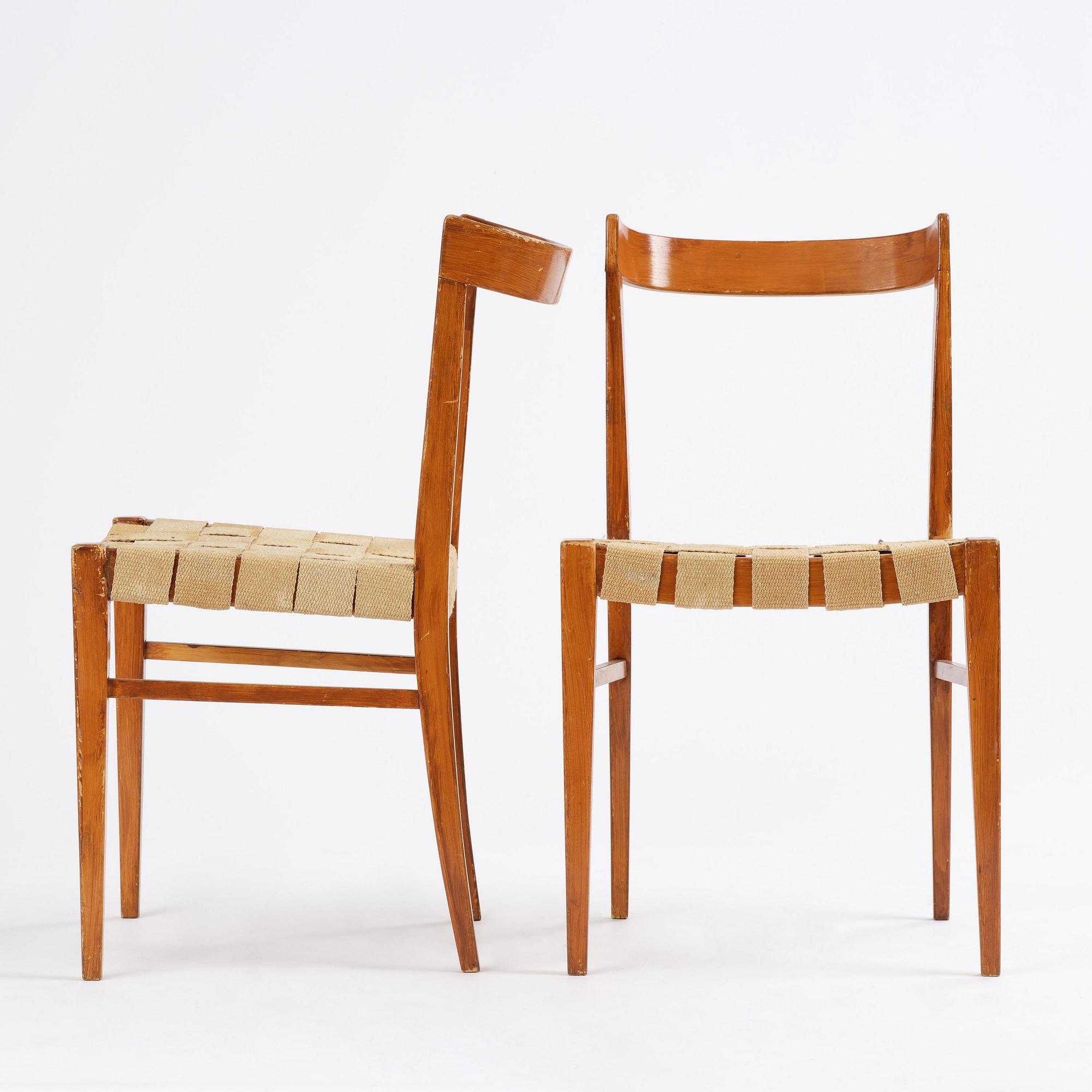 Bruno Mathsson, a pair of "BB" chairs, Firma Karl Mathsson, Värnamo, 1930s.