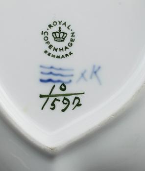 SERVISPORSLIN, 10 delar, "Blå Blomst", Royal Copenhagen.