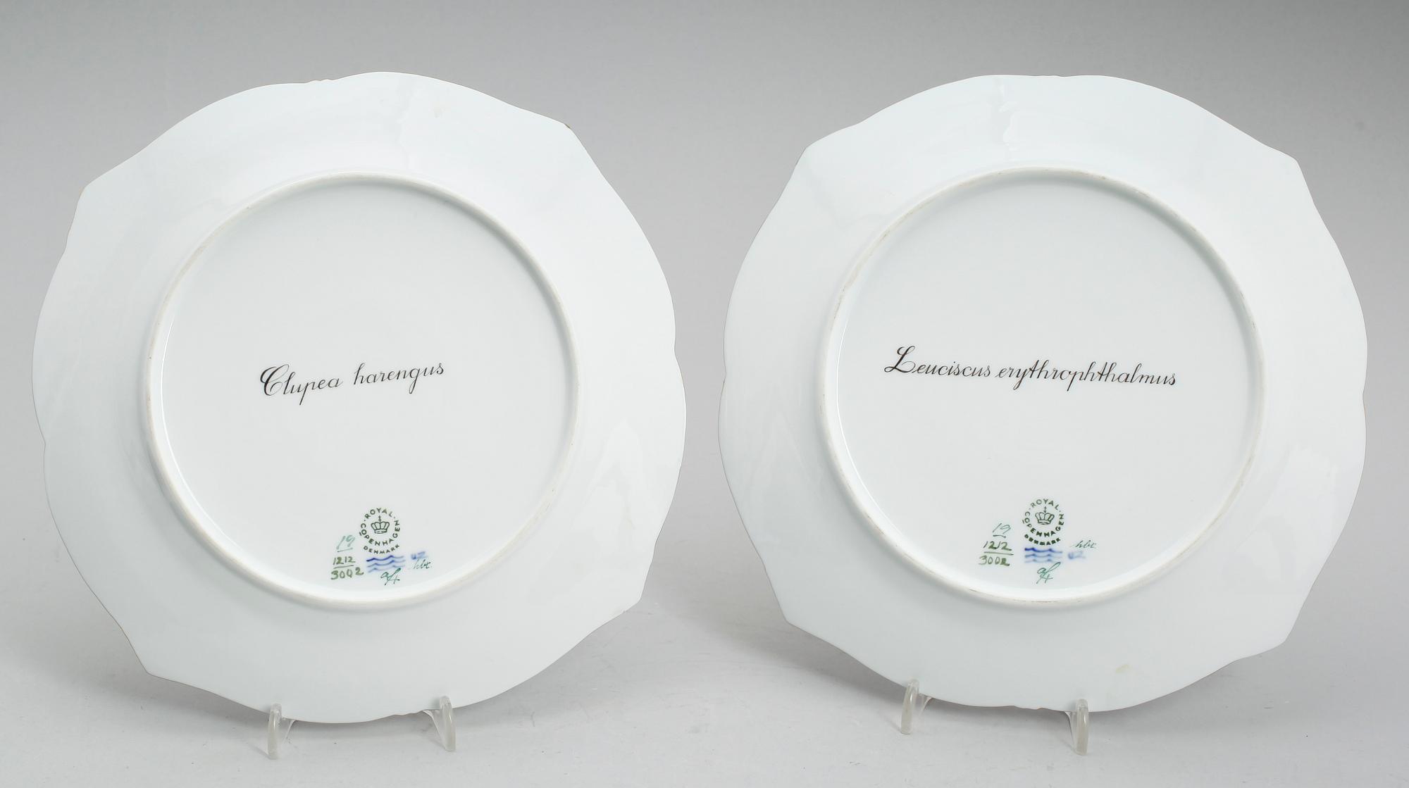 TALLRIKAR, 1 par, porslin, Royal Copenhagen, 1900-talets första hälft.