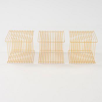 Verner Panton, a set of three 'Wire' shelves, Montana.
