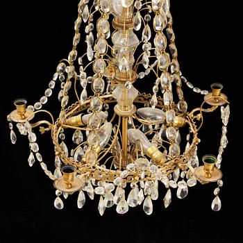 A 20th century gustavian-style chandelier.